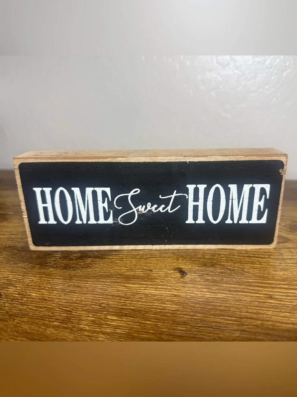 Home Sweet Home Rustic Wood Block Sign – Farmhouse Décor